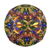 Patriotisches Baseball mit brasilianischen Farben (Rückseite)