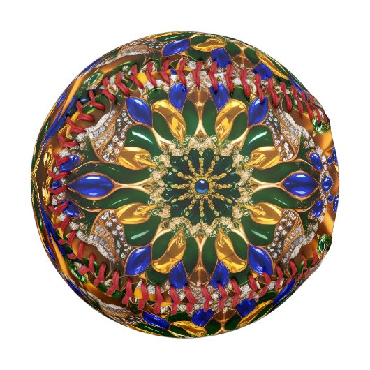 Patriotisches Baseball mit brasilianischen Farben (Vorderseite Links)