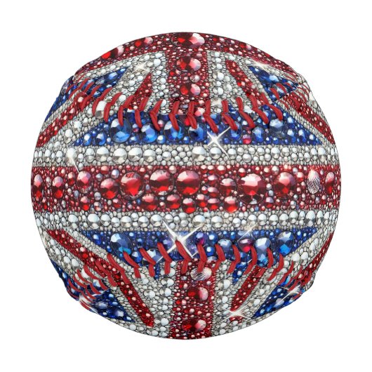 Patriotisches Baseball mit Britischen Farben (Vorderseite)