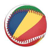 Patriotisches Baseball mit den Farben der Seychell (Vorderseite Links)
