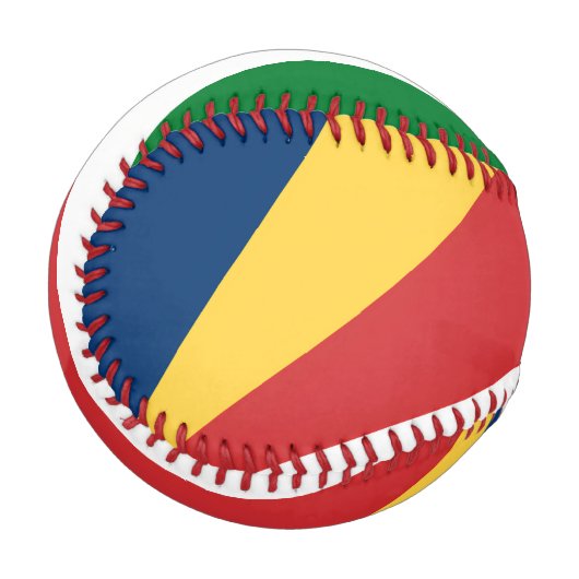 Patriotisches Baseball mit den Farben der Seychell (Vorderseite Links)