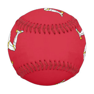 Patriotisches Baseball mit der Flagge der Isle Man