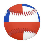 Patriotisches Baseball mit der Flagge des Chilen (Rückseite)
