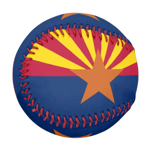 Patriotisches Baseball mit der Flagge von Arizona, (Vorderseite Links)