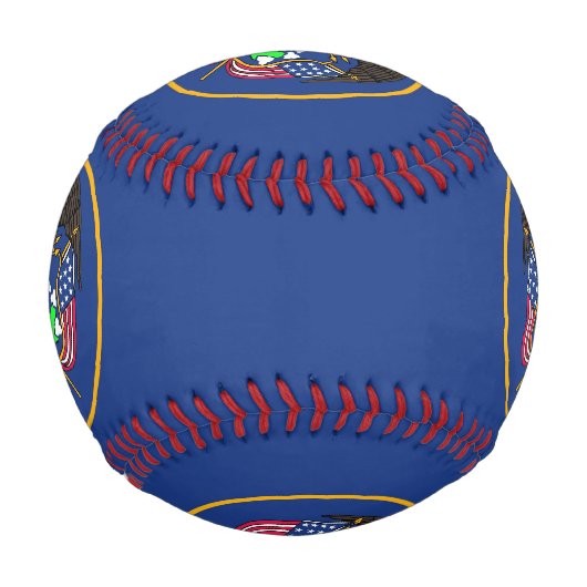 Patriotisches Baseball mit der Flagge von Utah (Rückseite)