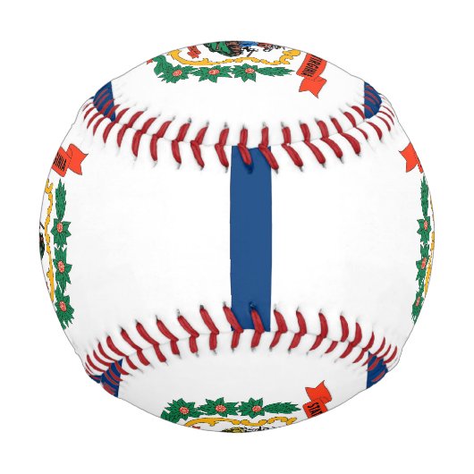 Patriotisches Baseball mit der Flagge von West Vir (Vorderseite)