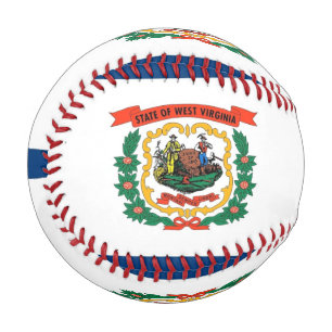 Patriotisches Baseball mit der Flagge von West Vir