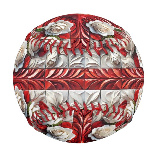 Patriotisches Baseball mit englischen Rose Design (Vorderseite)