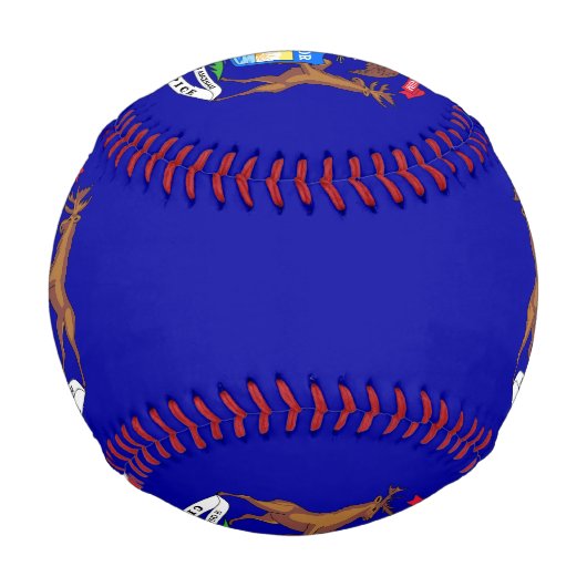 Patriotisches Baseball mit Fahne von Michigan, USA (Rückseite)