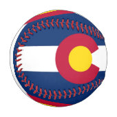 Patriotisches Baseball mit Flagge Colorado, USA (Vorderseite Links)