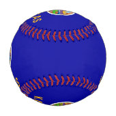 Patriotisches Baseball mit Flagge von Kansas, USA (Rückseite)