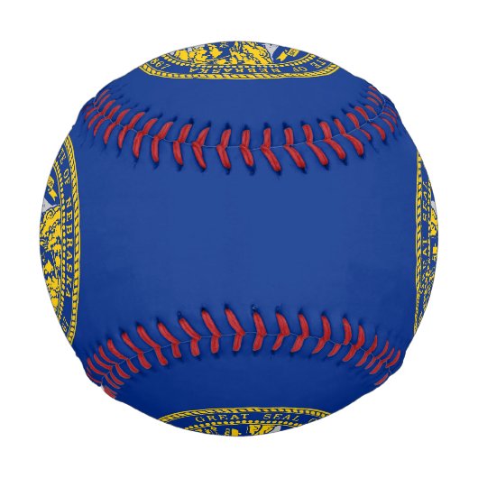 Patriotisches Baseball mit Flagge von Nebraska, US (Vorderseite)