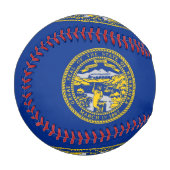 Patriotisches Baseball mit Flagge von Nebraska, US (Vorderseite Links)