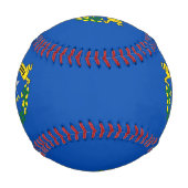 Patriotisches Baseball mit Flagge von Nevada, USA (Rückseite)