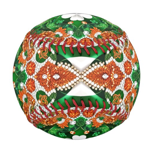 Patriotisches Baseball mit irischen Farben (Rückseite)