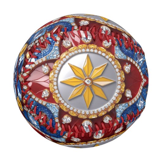 Patriotisches Baseball mit kolumbianischen Farben (Vorderseite Links)