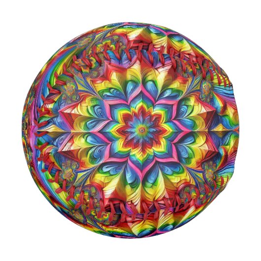 Patriotisches Baseball mit LGBTQ-Farben (Vorderseite Links)