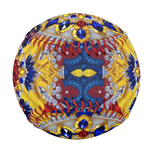 Patriotisches Baseball mit rumänischen Farben (Rückseite)