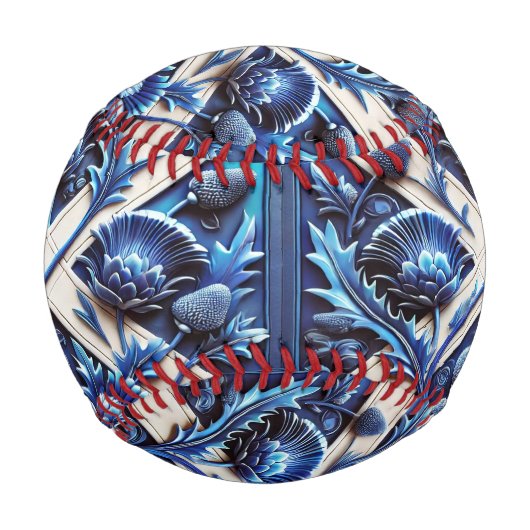 Patriotisches Baseball mit schottischem Thistles D (Vorderseite)