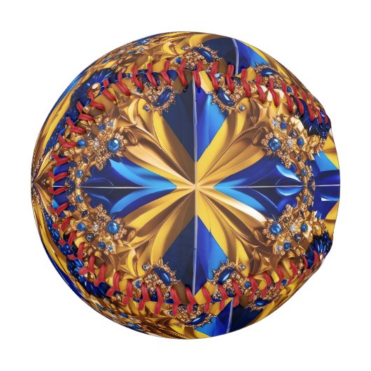 Patriotisches Baseball mit Schweden Farben (Vorderseite Links)