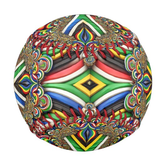 Patriotisches Baseball mit südafrikanischen Farben (Vorderseite)