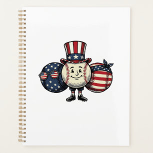 Patriotisches Baseball-Trio Vintage Vector Shirt_1 Planer