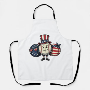 Patriotisches Baseball-Trio Vintage-Vector-Shirt_1 Schürze