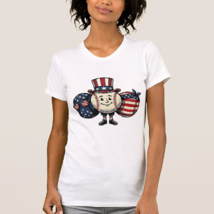 Patriotisches Baseball-Trio Vintage-Vector-Shirt_1 T-Shirt
