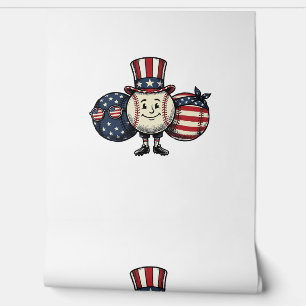 Patriotisches Baseball-Trio Vintage-Vector-Shirt_1 Tapete