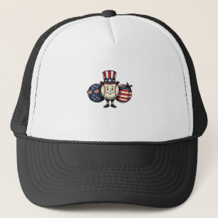 Patriotisches Baseball-Trio Vintage-Vector-Shirt_1 Truckerkappe