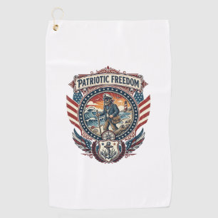 Patriotisches Beachcomber-Vektorgrafik-T-Shirt_1 Golfhandtuch