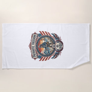 Patriotisches Beachcomber-Vektorgrafik-T-Shirt_1 Strandtuch