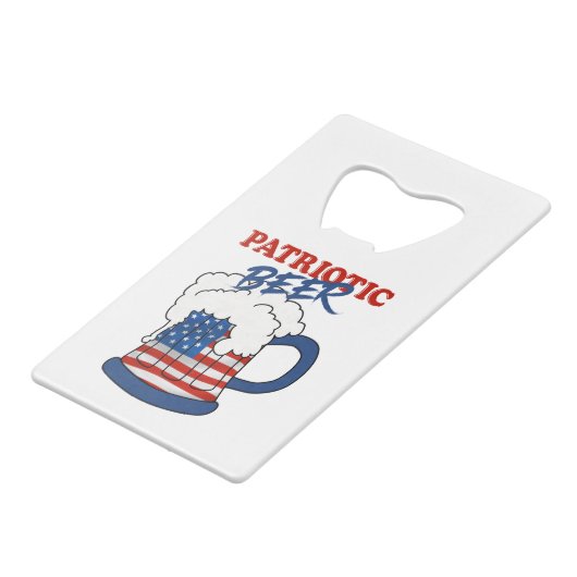 Patriotisches Bier Geldbeutel Flaschenöffner (Rückseite Schrägansicht)