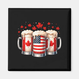 Patriotisches Bier Kanada USA-Flagge Ahornblatt Ka Magnet