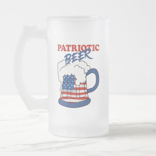 Patriotisches Bier Mattglas Bierglas (Links)