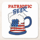 Patriotisches Bier Rechteckiger Pappuntersetzer (Vorderseite)