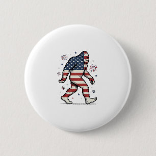 Patriotisches Bigfoot-Vintage-Stickerei-Shirt-Desi Button