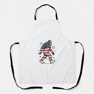 Patriotisches Bigfoot-Vintage-Stickerei-Shirt-Desi Schürze