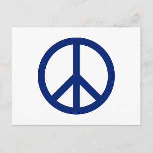 Patriotisches Blaues Friedenssymbol Postkarte