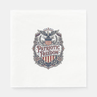Patriotisches Blumen Vintage Vektorgrafik T-Shirt Serviette
