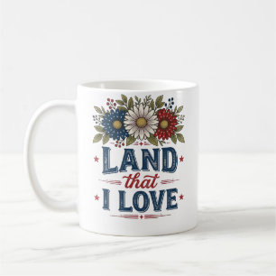 Patriotisches Blumenland, das ich liebe Shirt Desi Kaffeetasse