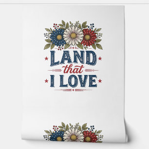 Patriotisches Blumenland, das ich liebe Shirt-Desi Tapete