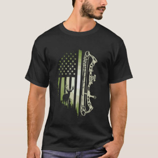 Patriotisches Bogenschießen USA-Flagge Bogen Armbr T-Shirt