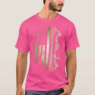 Patriotisches Bogenschießen USA-Flagge Bogen Armbr T-Shirt