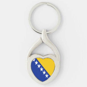 Patriotisches Bosnien Herzegowina Flagge Schlüssel Schlüsselanhänger