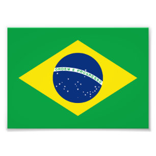Patriotisches Brasilien-Flagge-Foto-Druck Fotodruck