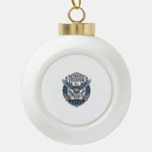 Patriotisches Buchclub-Vektorgrafik-T-Shirt (2) Keramik Kugel-Ornament
