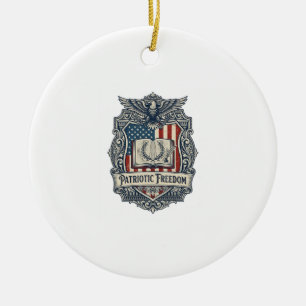 Patriotisches Buchclub-Vektorgrafik-T-Shirt Keramik Ornament
