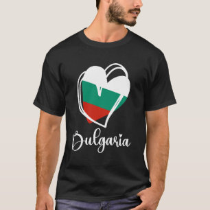Patriotisches Bulgarien Süßes Herz Bulgarische Fla T-Shirt