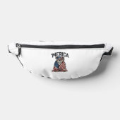 Patriotisches Bulldog 'Merica Vintage-Vector-Shirt Bauchtasche (Ablage )